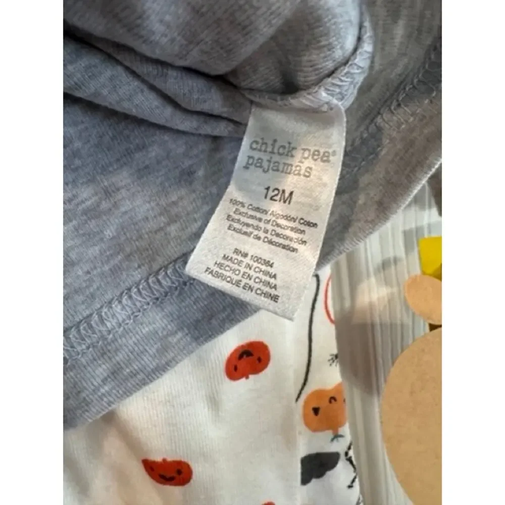 NWT Chick Pea Toddler's 4pc Set Halloween Printed Pajama Sets Multicolor